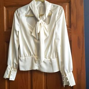 Elegant blouse with open back